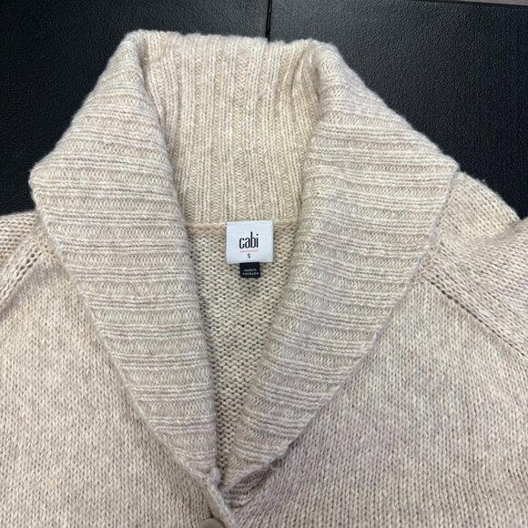 Cabi Steady Cardigan women’s Button-Up Sweater Size Small Oatmeal/Cream Preppy - Picture 7 of 10